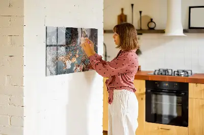 Dekoratív márvány mintás fali mágneses tábla