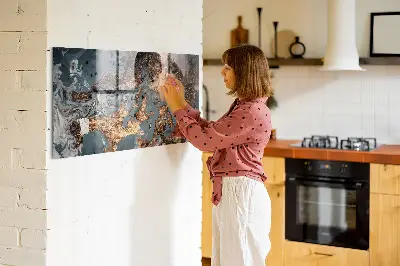 Dekoratív márvány mintás fali mágneses tábla