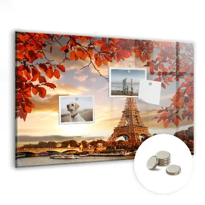 Eiffel-torony mintás fali mágnestábla