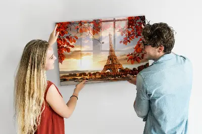 Eiffel-torony mintás fali mágnestábla