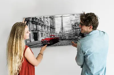 Régi autók városa fali üzenőtábla