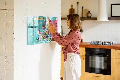 Európa térkép mágneses fali tábla
