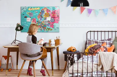 Európa térkép mágneses fali tábla