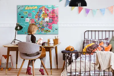 Európa térkép mágneses fali tábla
