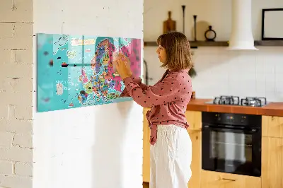 Európa térkép mágneses fali tábla