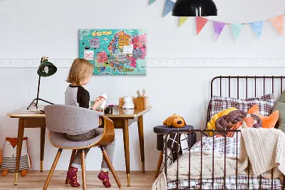 Európa térkép mágneses fali tábla