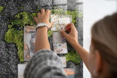 Világtérkép mintás fali üzenőtábla