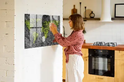 Világtérkép mintás fali üzenőtábla