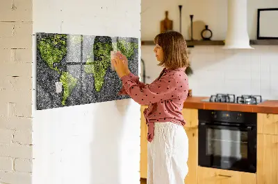 Világtérkép mintás fali üzenőtábla