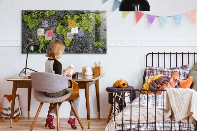 Világtérkép mintás fali üzenőtábla