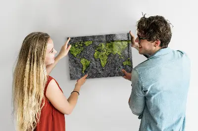 Világtérkép mintás fali üzenőtábla