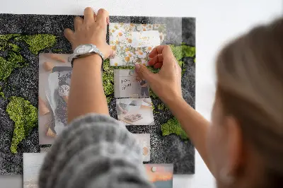 Világtérkép mintás fali üzenőtábla