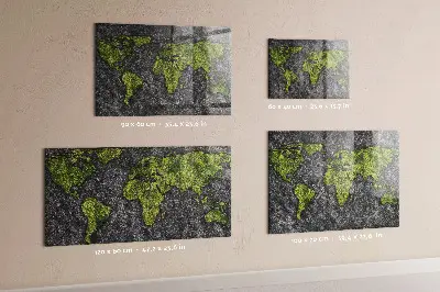 Világtérkép mintás fali üzenőtábla