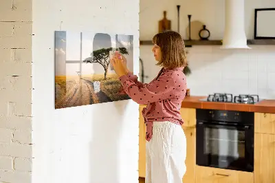 Afrikai táj mintás mágneses fali tábla