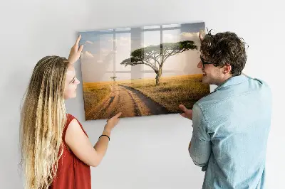 Afrikai táj mintás mágneses fali tábla