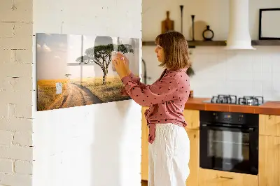 Afrikai táj mintás mágneses fali tábla