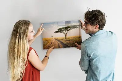 Afrikai táj mintás mágneses fali tábla