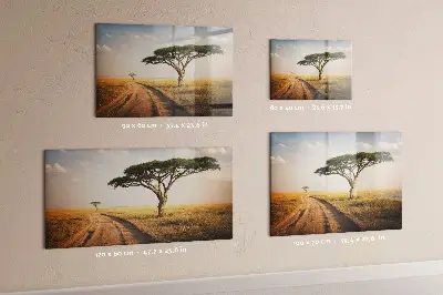 Afrikai táj mintás mágneses fali tábla