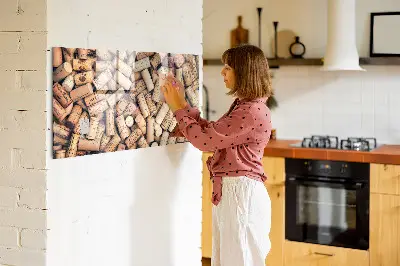 Fali mágneses bortároló parafa dugókhoz