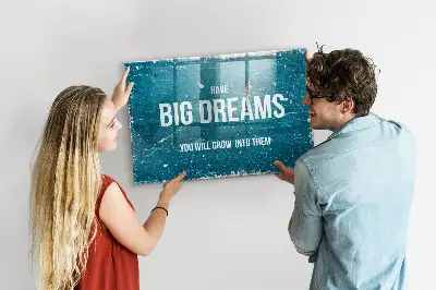 Fali mágneses tábla motivációs szöveggel