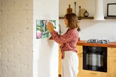 Mágneses fali tábla természetes flamingók mintával