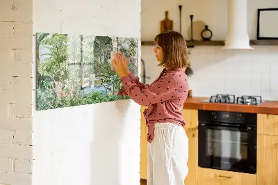 Dzsungel mintás fali mágneses tábla