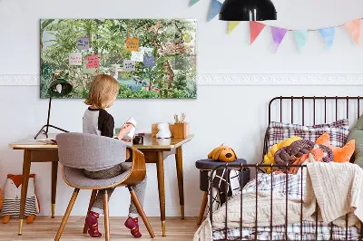 Dzsungel mintás fali mágneses tábla