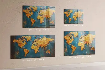 Dekoratív mágneses fali világtérkép