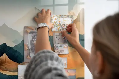 Hegyi táj mintás fali mágneses tábla