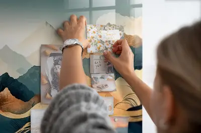 Hegyi táj mintás fali mágneses tábla