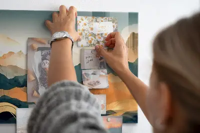 Hegyi táj mintás fali mágneses tábla