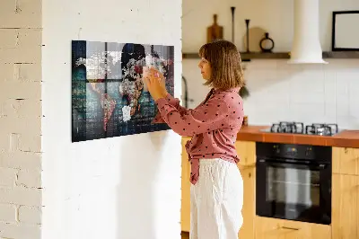 Lineáris térkép mintás fali mágnestábla