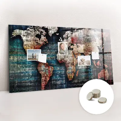 Lineáris térkép mintás fali mágnestábla