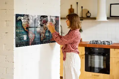 Lineáris térkép mintás fali mágnestábla