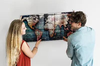 Lineáris térkép mintás fali mágnestábla