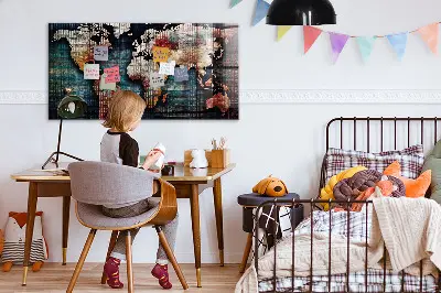 Lineáris térkép mintás fali mágnestábla