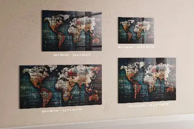 Lineáris térkép mintás fali mágnestábla