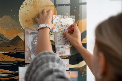 Absztrakt tájkép mintás mágneses fali tábla