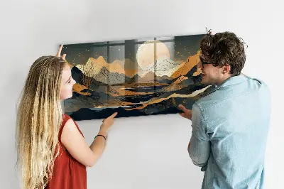 Absztrakt tájkép mintás mágneses fali tábla