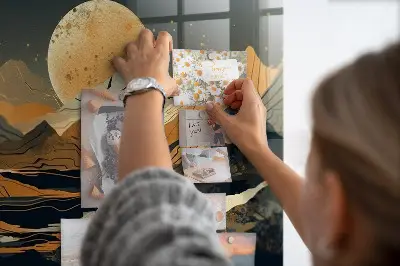 Absztrakt tájkép mintás mágneses fali tábla