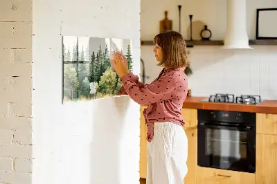 Erdő táj mintás mágneses fali tábla