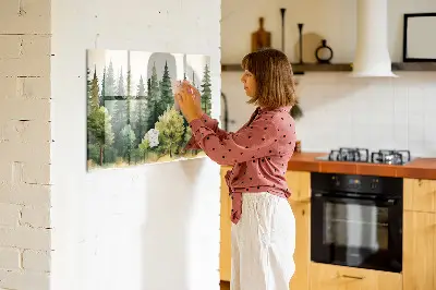 Erdő táj mintás mágneses fali tábla