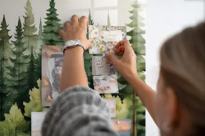 Erdő táj mintás mágneses fali tábla