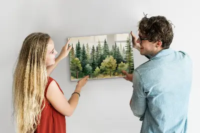 Erdő táj mintás mágneses fali tábla
