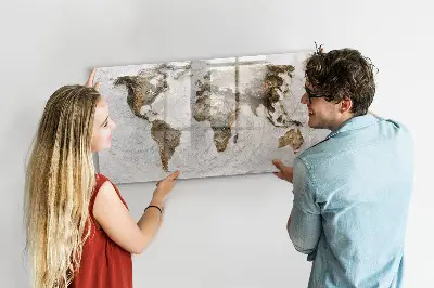Mágneses fali világtérkép