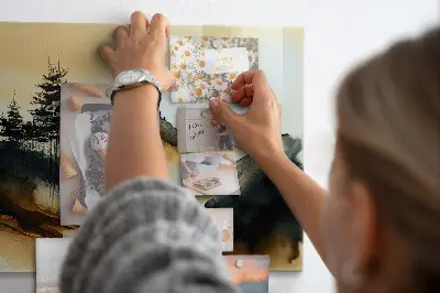Absztrakt tájkép mintás mágneses fali tábla