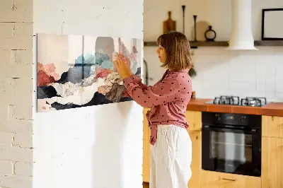 Absztrakt tájkép mintás fali mágnestábla