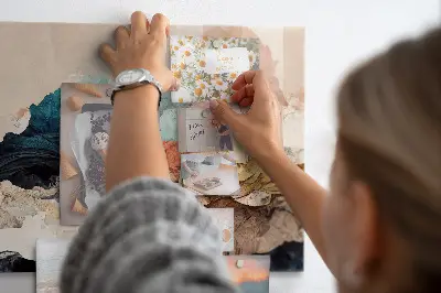 Absztrakt tájkép mintás fali mágnestábla