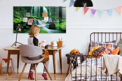 Mágneses fali tábla Vízesés a mohák között