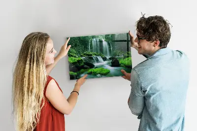 Mágneses fali tábla Vízesés a mohák között